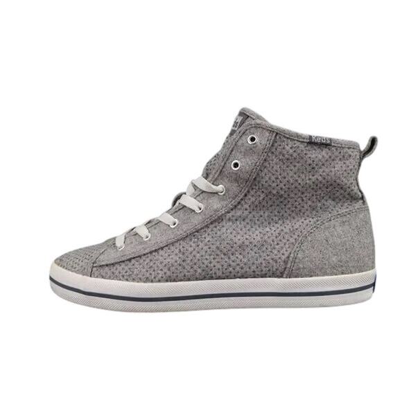 Keds Shoes Womens 8.5 Sneakers Lifestyle Athletic Hight Top Kickstart Wool Grey - Picture 3 of 13